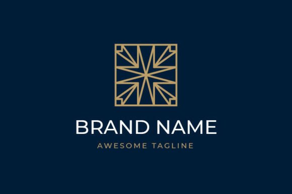 Elegant Gold Brand Logo Template: Graphics & Logos for Local Luxury