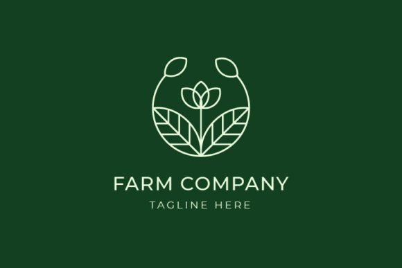 Flower Farm Company Logo Template