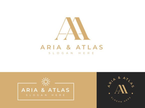 Gold Alphabet A Logo Template for Modern Branding
