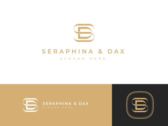 Gold Letter SD Logo Template for Graphics and Logos