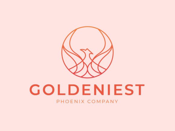 Gold Phoenix Logo Template: Graphics & Logos for Bold Brand Identity