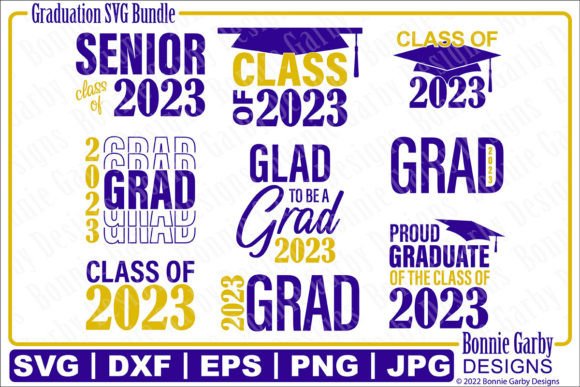 Graduation 2023 SVG Bundle: Graphics for T-Shirt Designs