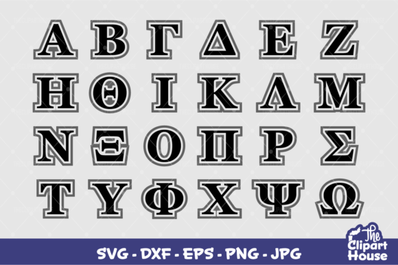 Greek Alphabet Graphics for Crafts