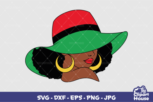 Juneteenth Sun Hat Woman 2 Graphics for Crafts