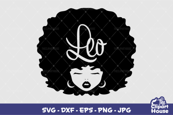 Leo Afro Woman Graphics for Crafts