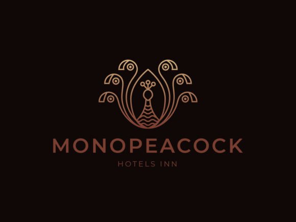 Luxury Peacock Logo Template: Graphics & Logos for Handmade Brands