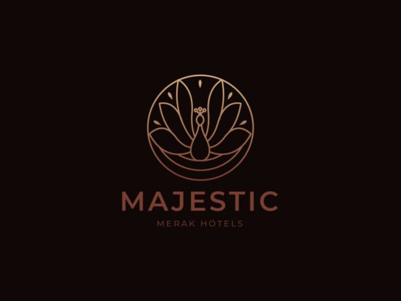 Majestic Peacock Hotel Logo Template: Graphics & Logos