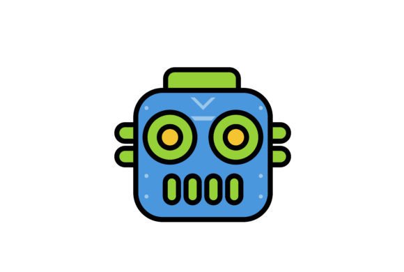Robot Head AI Design: A Graphic Asset for Modern Branding