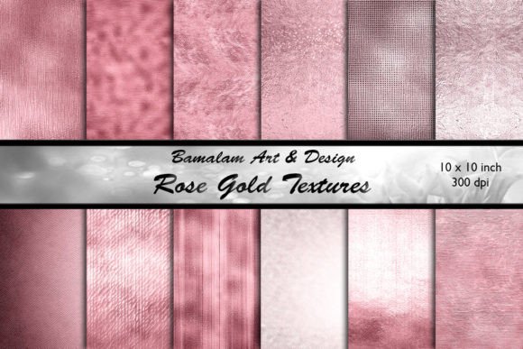 Rose Gold Metal Textures Graphics