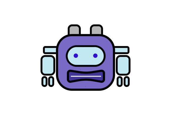 Scifi Robot Vector Graphic: Illustrations & Graphics