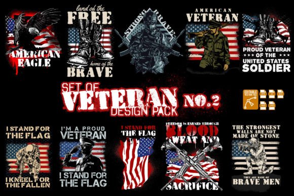 Set of Veteran Design Pack No 2 Graphics
