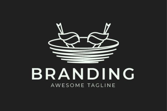 Twin Bird Logo Template: Modern Graphics & Logos for Publishers